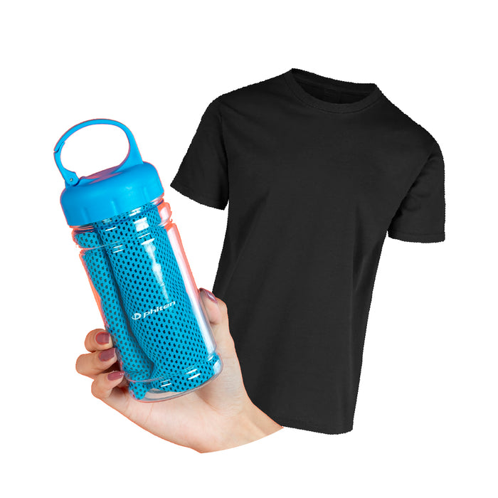 Playera M + Toalla con Termo