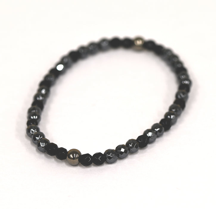 Pulsera de Ónix y Hematita 17cm
