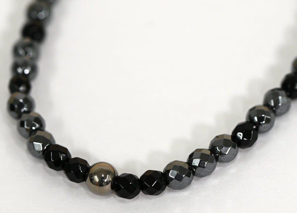 Pulsera de Ónix y Hematita 17cm