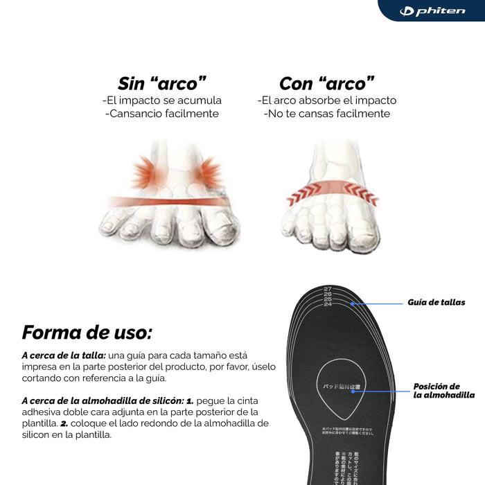 Plantilla Metax Insole con soporte en metatarso