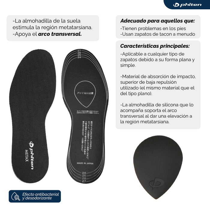 Plantilla Metax Insole con soporte en metatarso