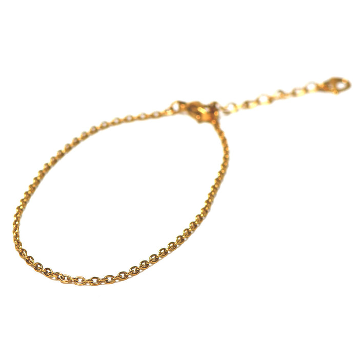 Pulsera de Cadena de Titanio Gold IP Adzuki