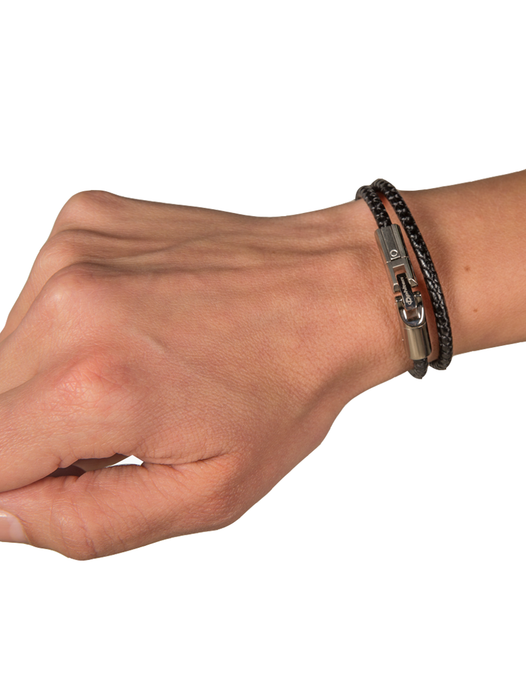 Pulsera Leather touch con titanio x100 Piel